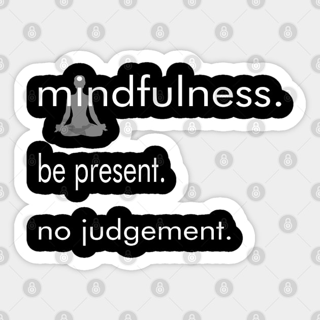 mindfulness-be present-no judgement Sticker by Green Gecko Creative